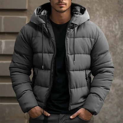 Heren Puffer Winterjas Warm met Capuchon en Steekzakken - StudioMarella