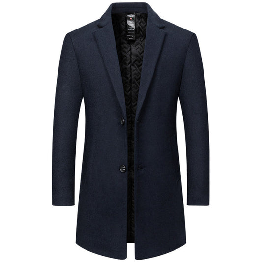 Heren Trenchcoat Lange Model Hoogwaardige Stof Tijdloos Design - StudioMarella