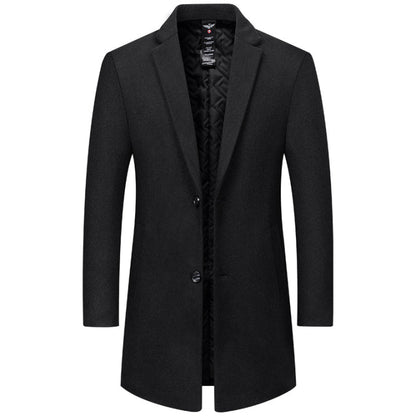 Heren Trenchcoat Lange Model Hoogwaardige Stof Tijdloos Design