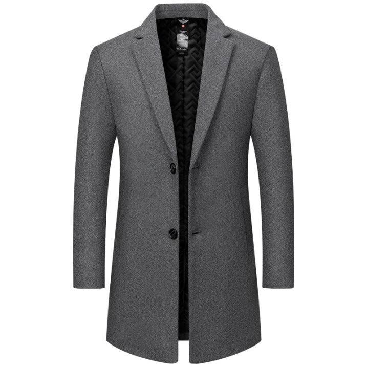 Heren Trenchcoat Lange Model Hoogwaardige Stof Tijdloos Design