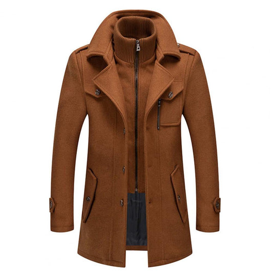 Heren Trenchcoat Warm en Winddicht met Thermische Voering - StudioMarella