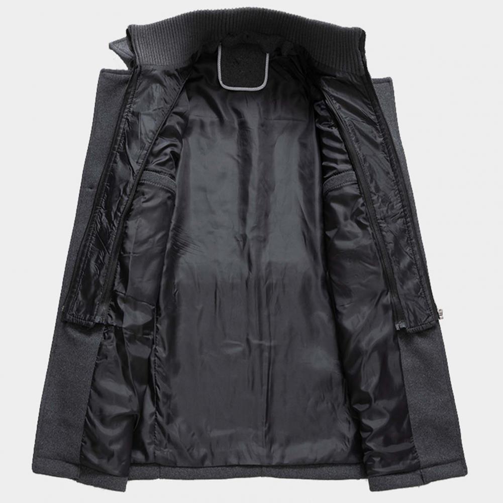 Heren Trenchcoat Warm en Winddicht met Thermische Voering