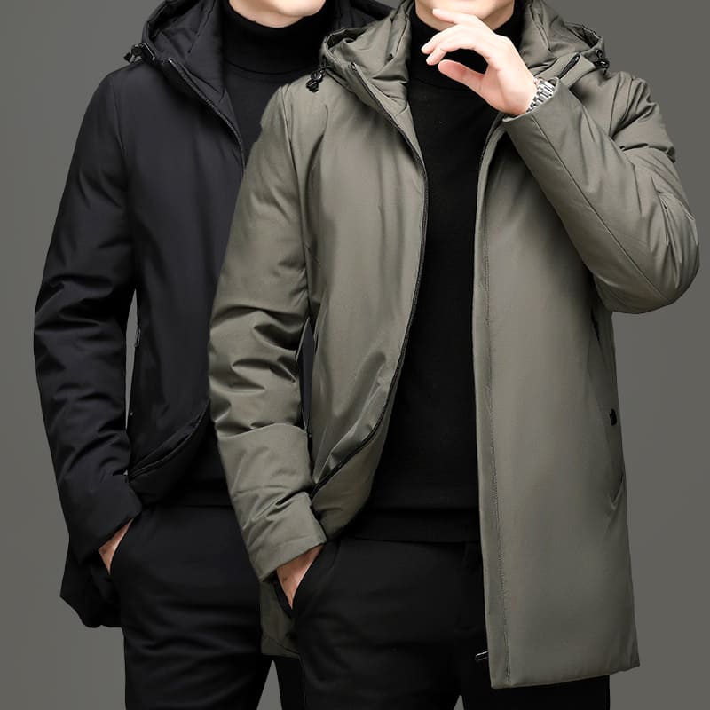 Heren Parka Warm Met Meerdere Zakken Modern Design