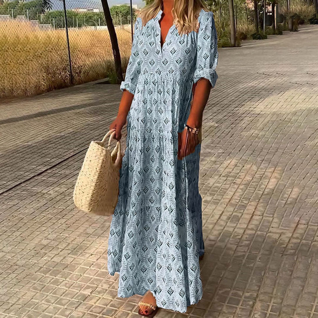 Elegante Avondjurk Boho Stijl met V Halslijn - StudioMarella