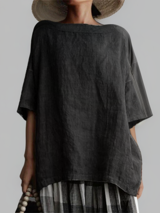 Oversized Tuniektop Vintage Stijl Dames - StudioMarella