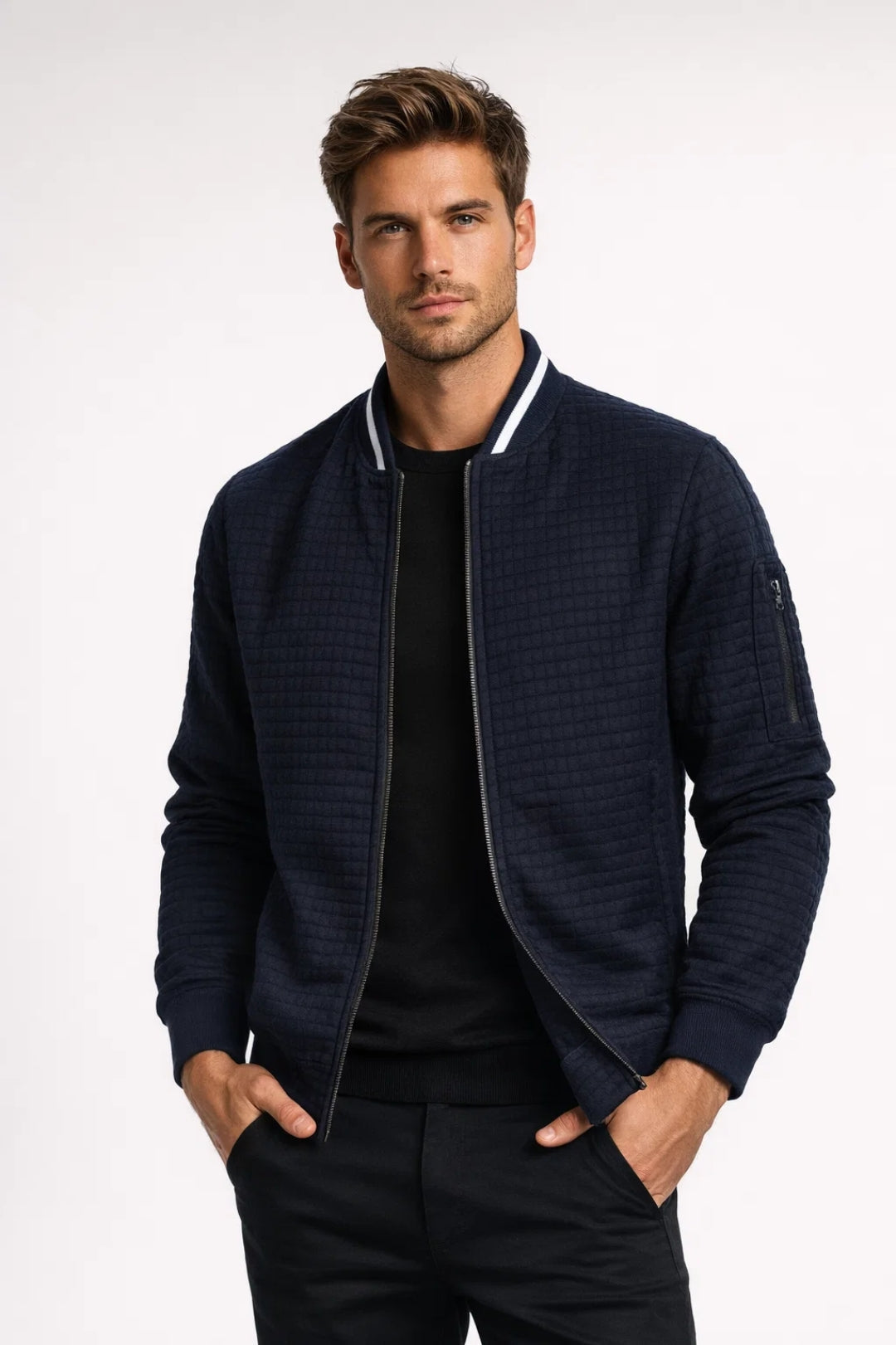 Heren Jasje Lente Casual Met Ritssluiting - StudioMarella