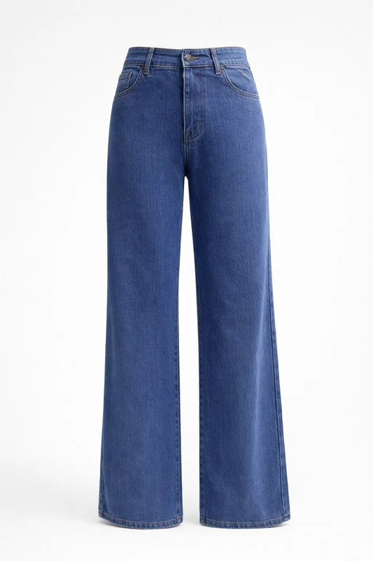 Dames Jeans Wide Leg High Waist Klassiek Casual Model - StudioMarella