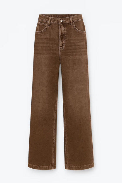 Wijde Jeans Hoge Taille Comfortabele Relaxfit - StudioMarella