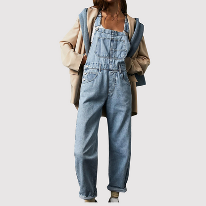 Dames Tuinbroek Stoere Denim Blauw Jogbroek