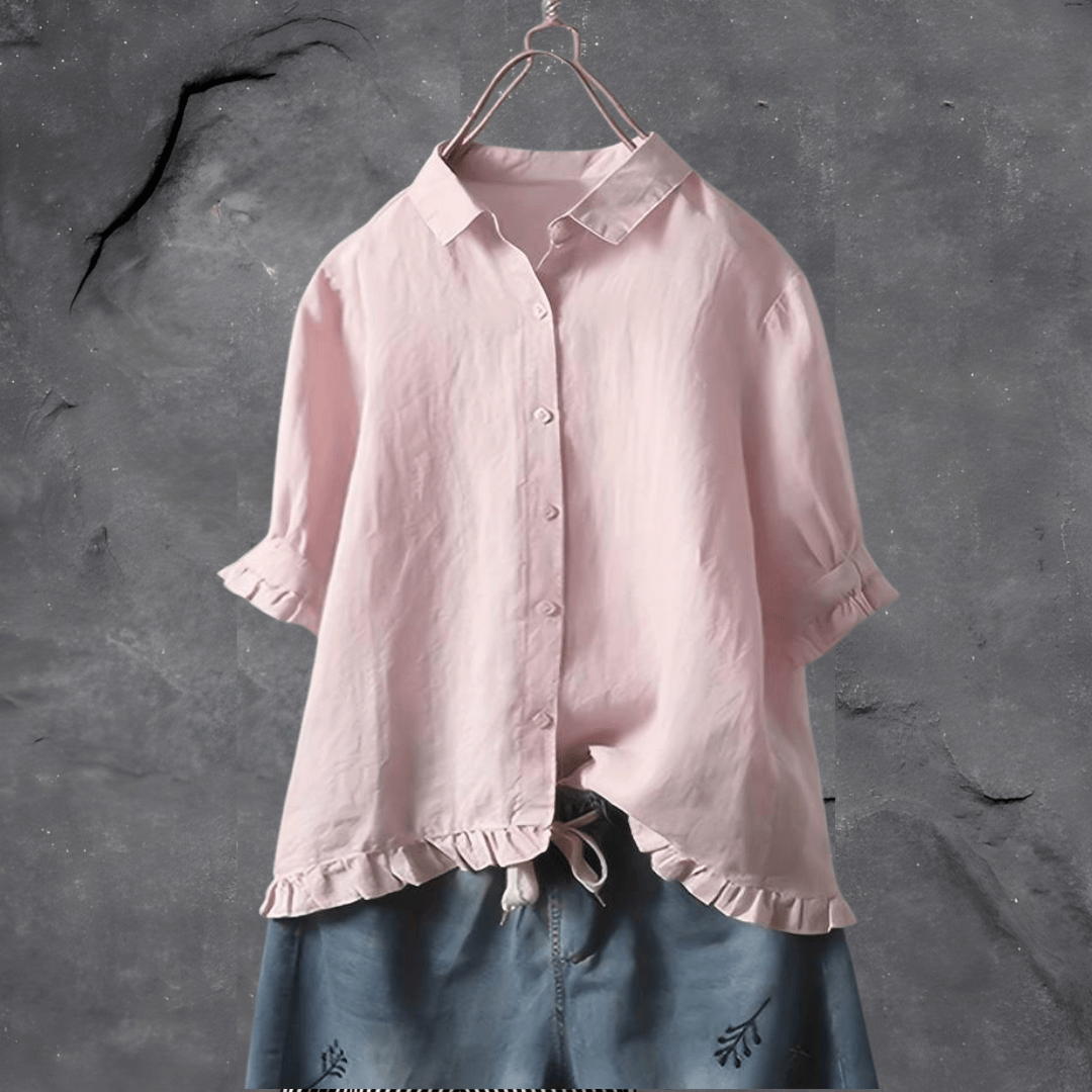 Vrouwelijke Blouse Elegante Zomer Stijl