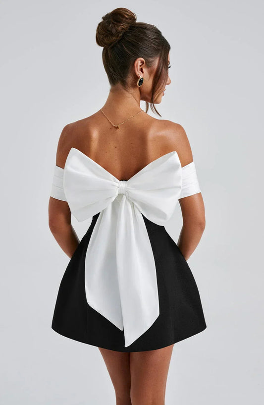 Off Shoulder Mini Jurk Vrouwen Zomerjurk - StudioMarella