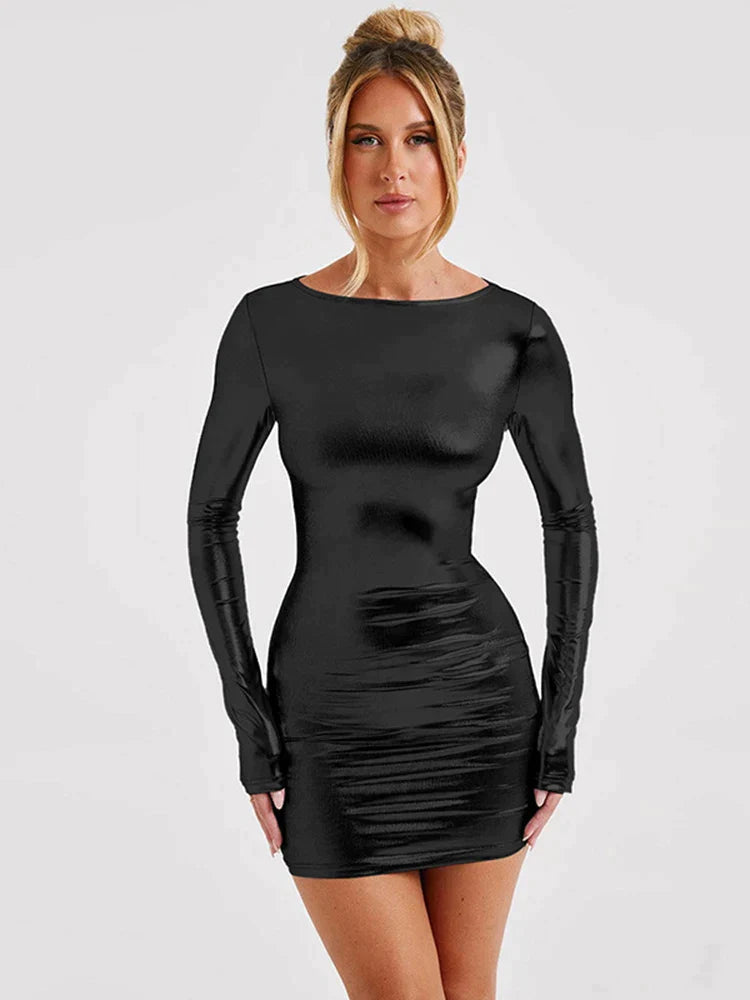 Kinderjurk Glitter Mini Feestjurk Metallische Glans