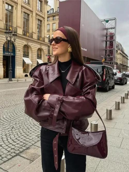 Leren Jas Dames Stijlvol met Luxe Details - StudioMarella