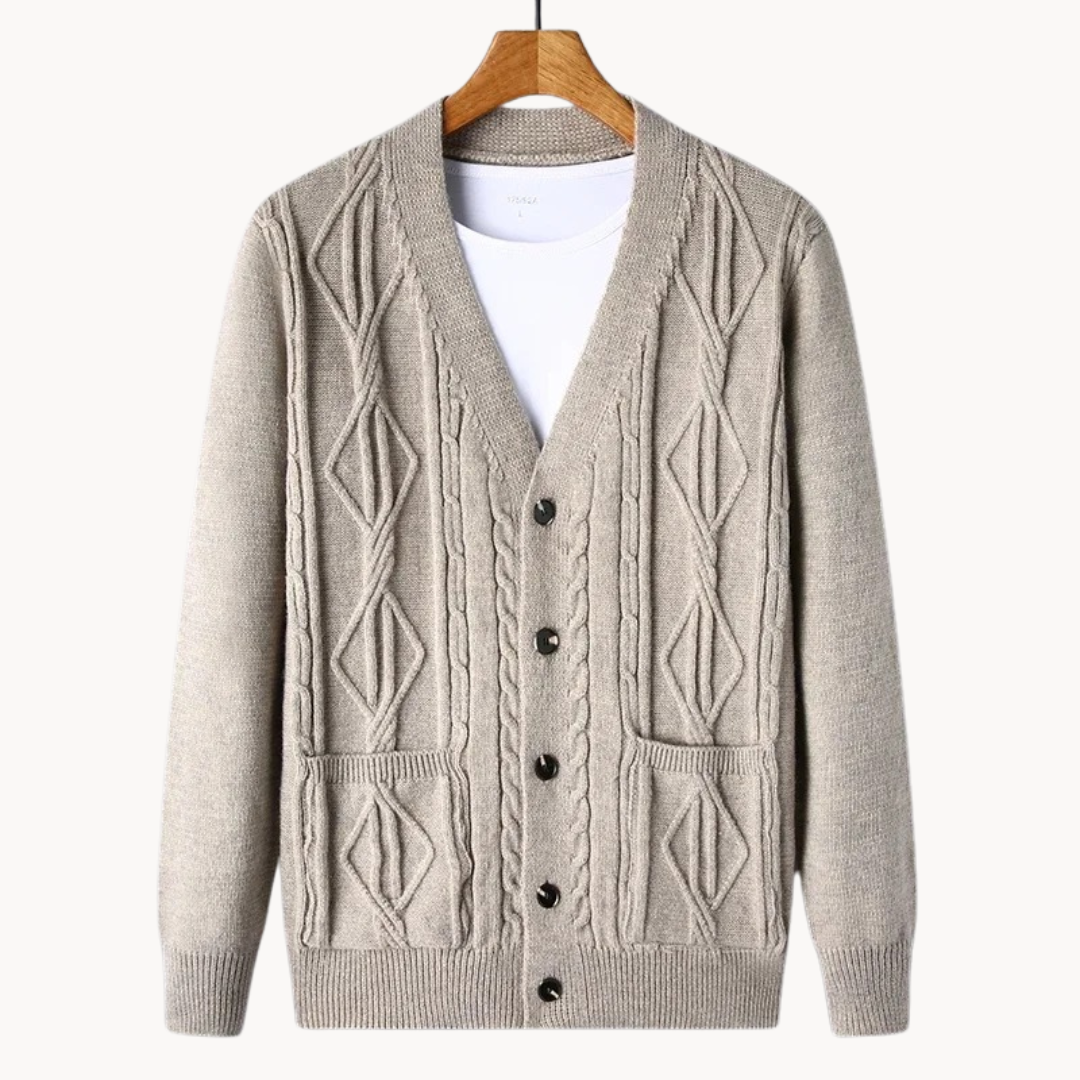 Averon | Elegante Heren Cardigan Met Knopen - StudioMarella