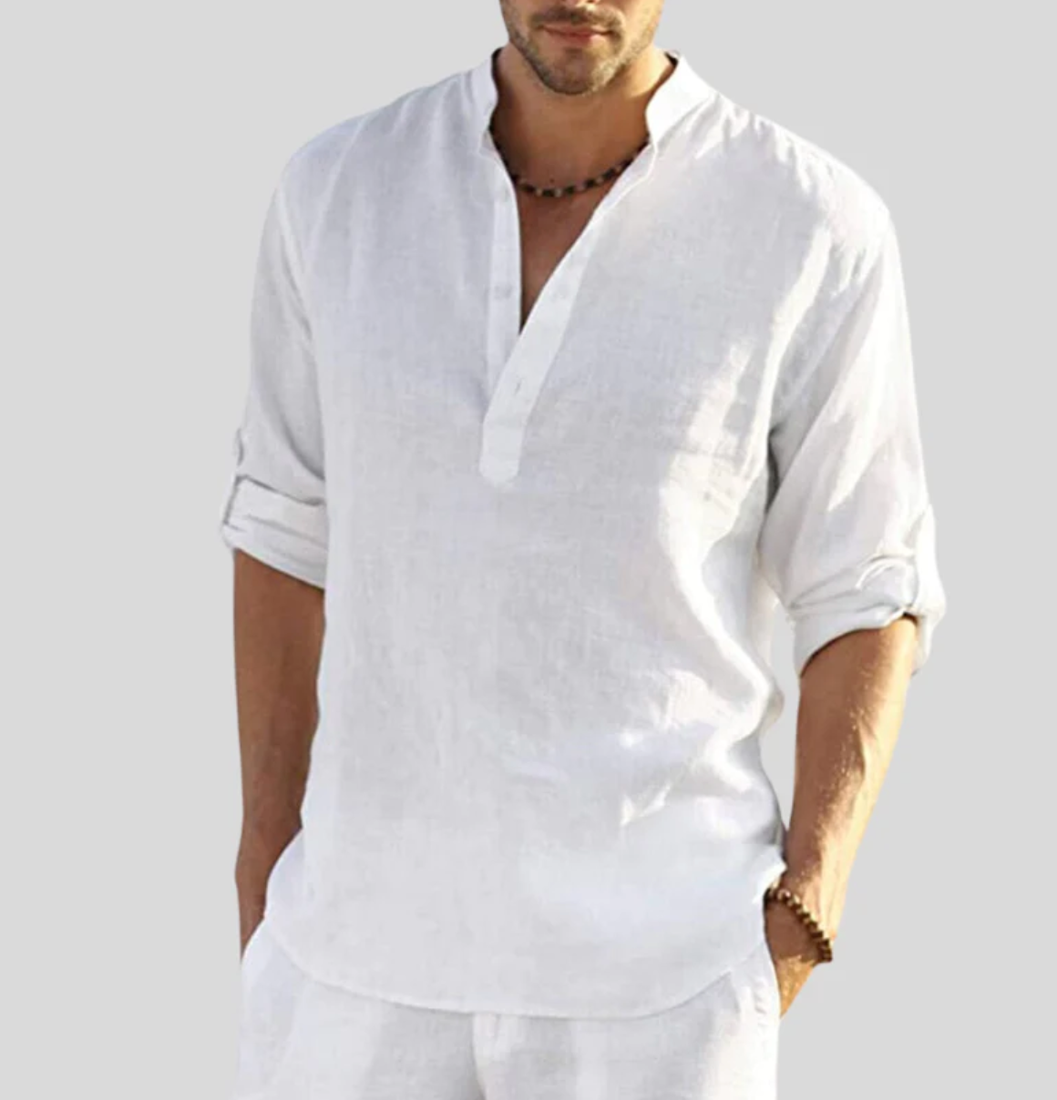 Herenshirt Lange Mouw Casual Stijl