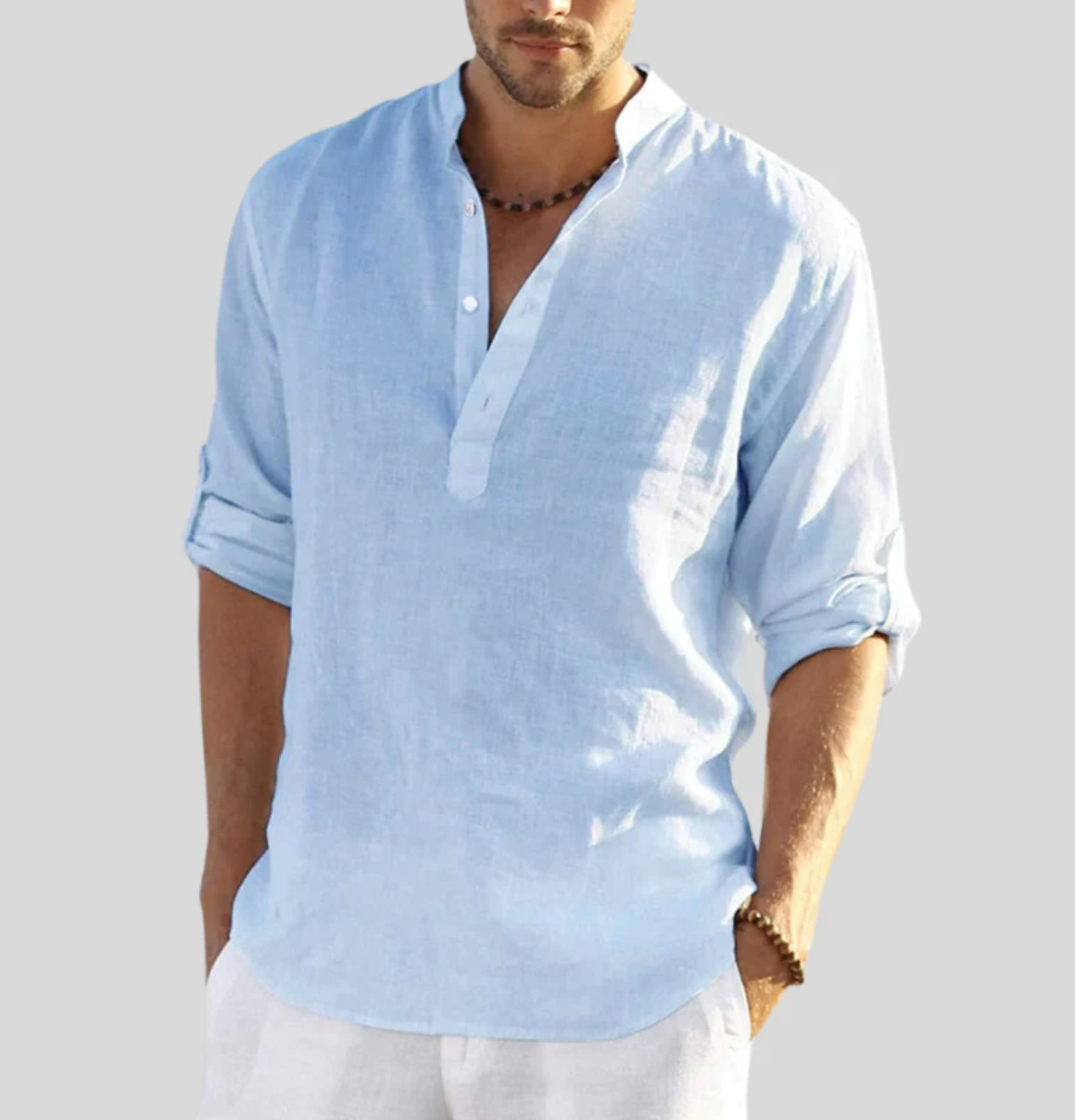 Herenshirt Lange Mouw Casual Stijl