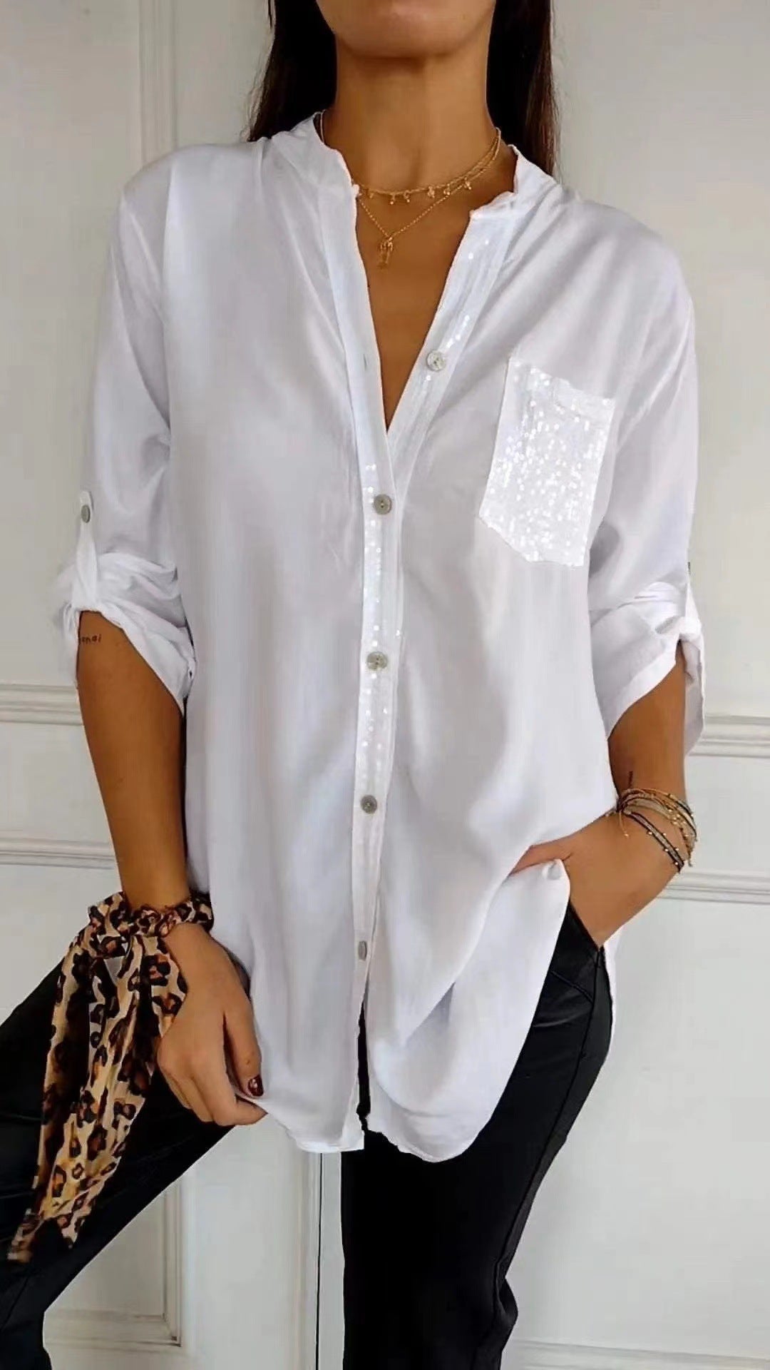 Dames Blouse met Pailletten en Glitter