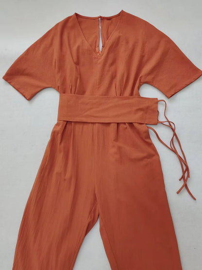 Zomerse Jumpsuit Vrouw Vintage Stijl Boho Chic