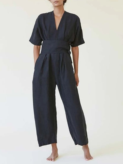 Zomerse Jumpsuit Vrouw Vintage Stijl Boho Chic