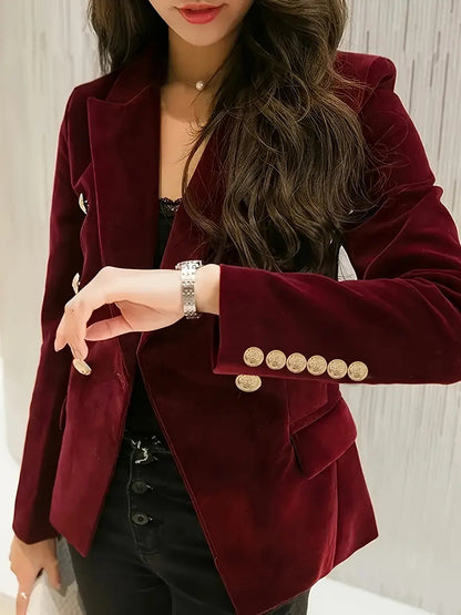 Herens Blazer Velluto Zwart Elegante - StudioMarella