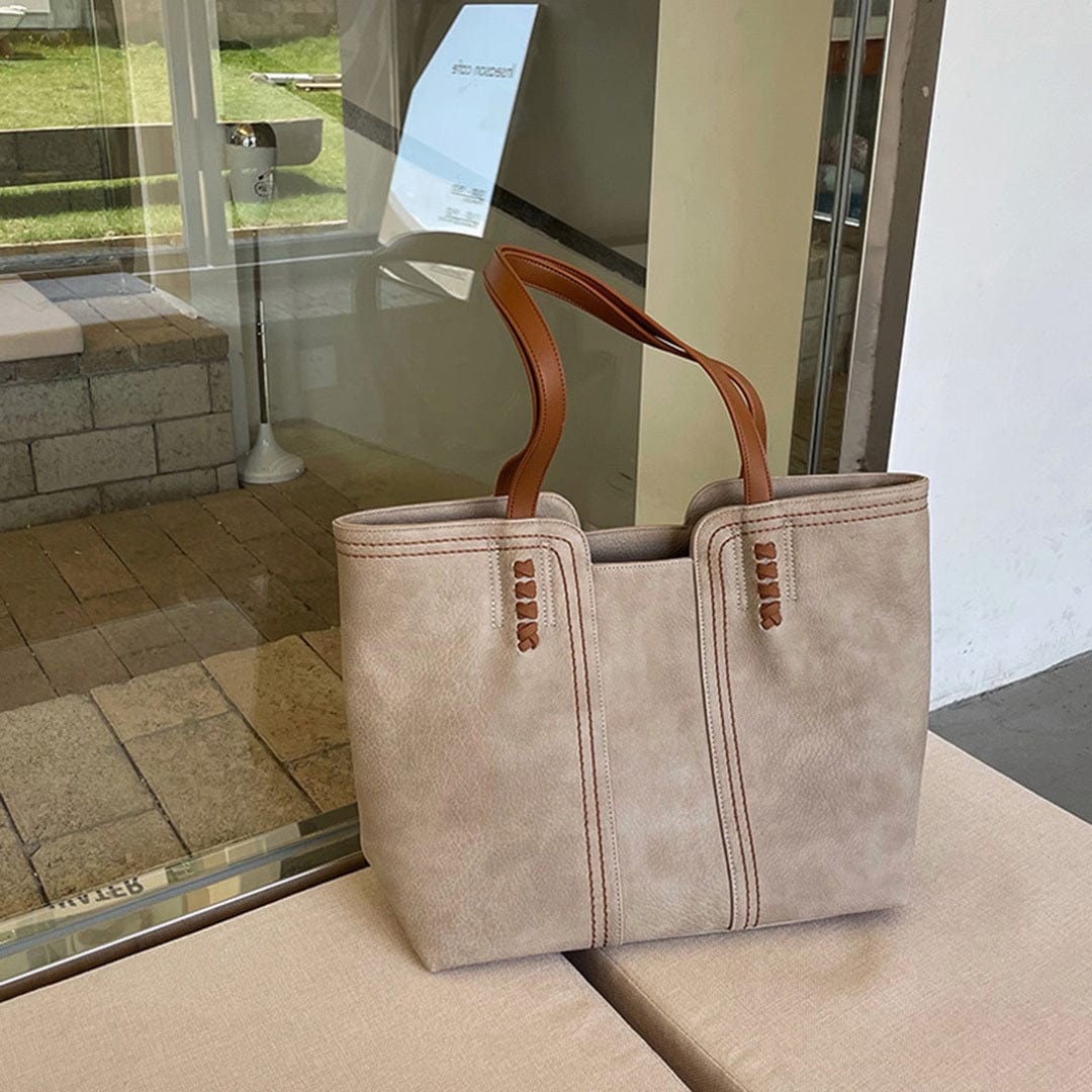 Dames Schoudertas Groot Leer Elegant Timeless Stijl