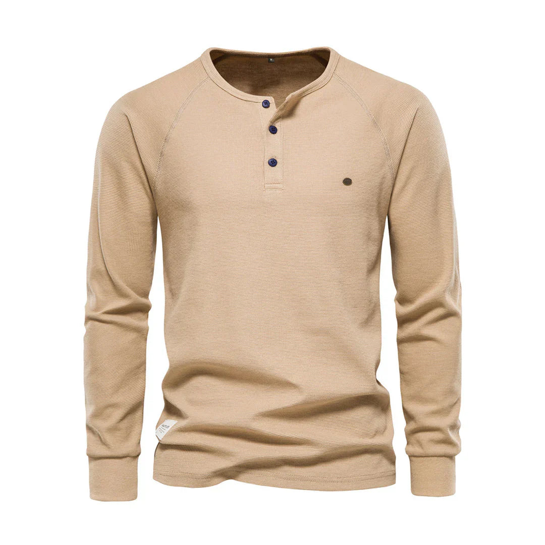 Heren Overhemd Lange Mouwen Ronde Hals Comfy Stijl