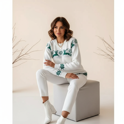 Kersttrui Dames Acryl Warme Feestelijke Look - StudioMarella