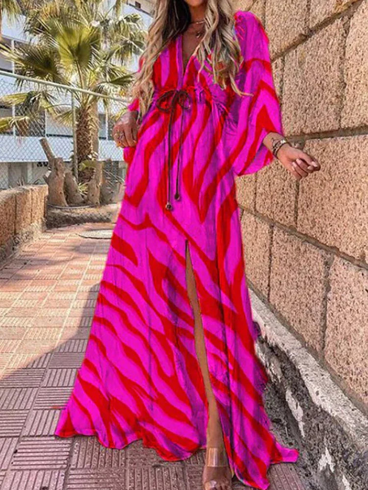 Kleurrijke Maxi Jurk Zomer | Lange Jurk Dames 2