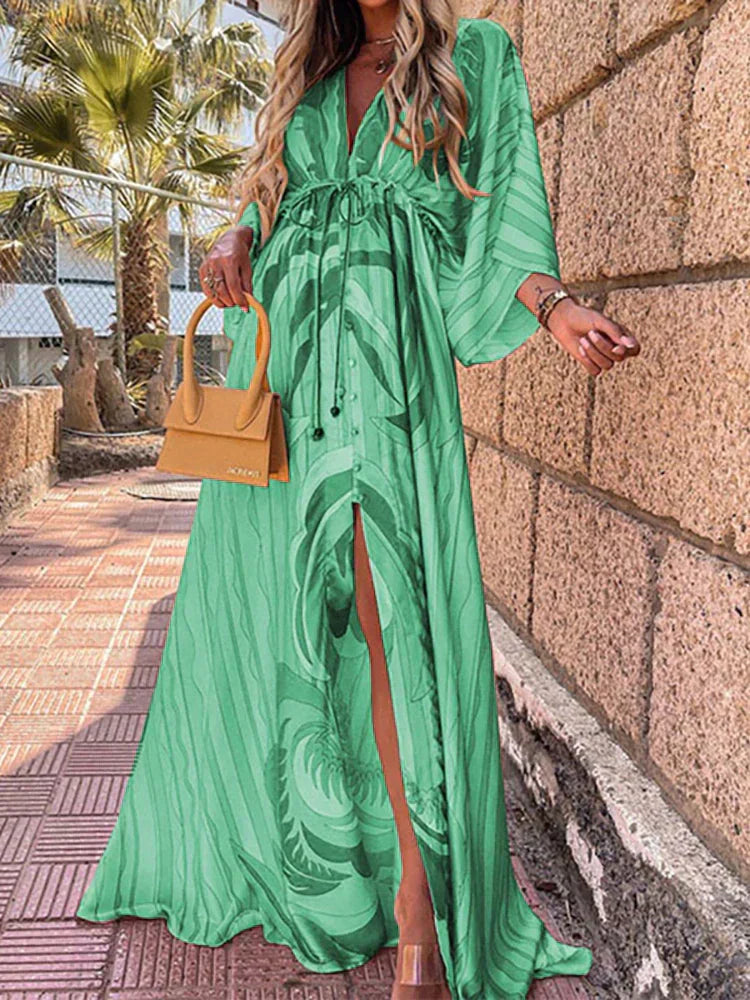 Kleurrijke Maxi Jurk Zomer | Lange Jurk Dames 5