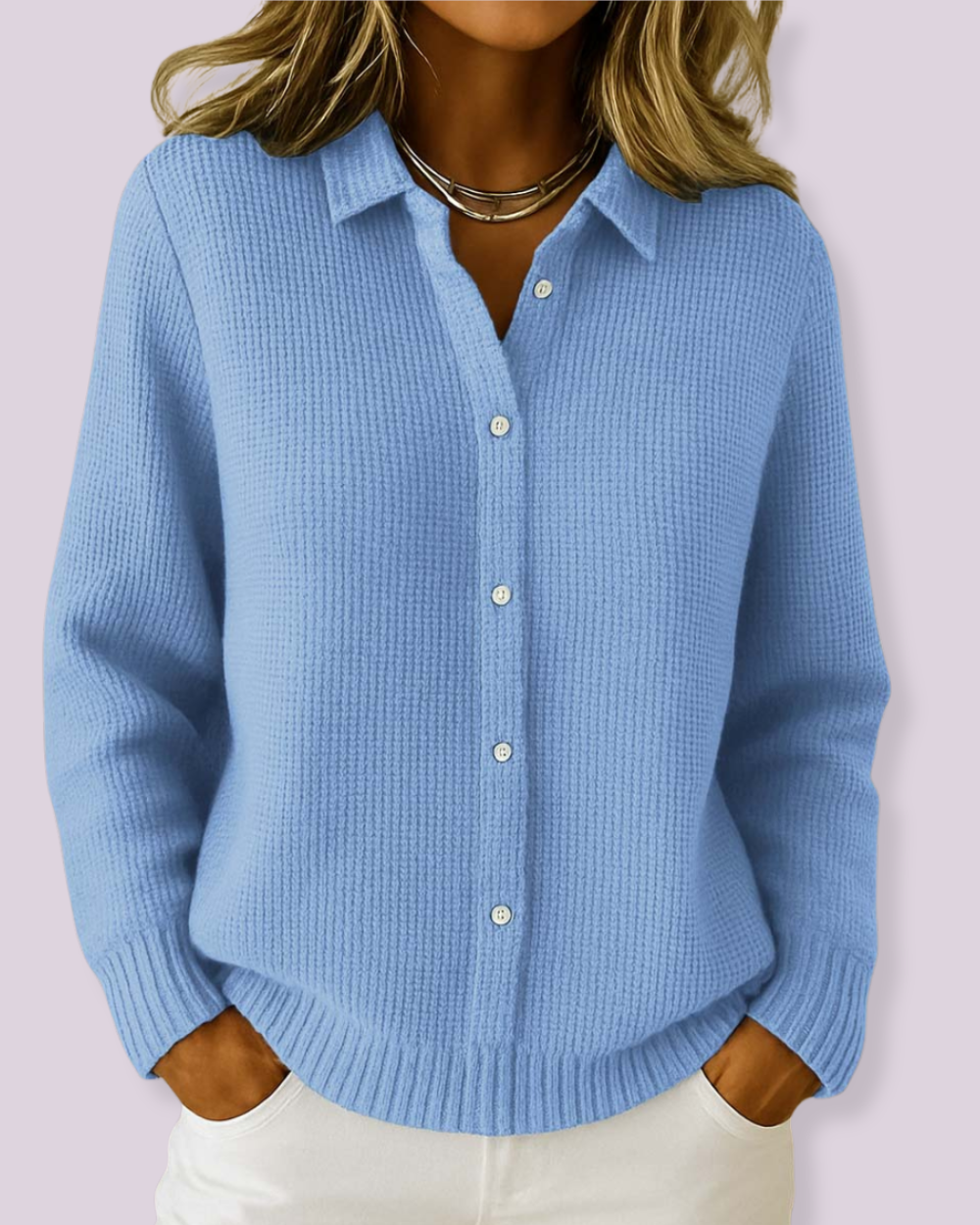 Dames Gebreide Cardigan Comfortabele Pasvorm - StudioMarella