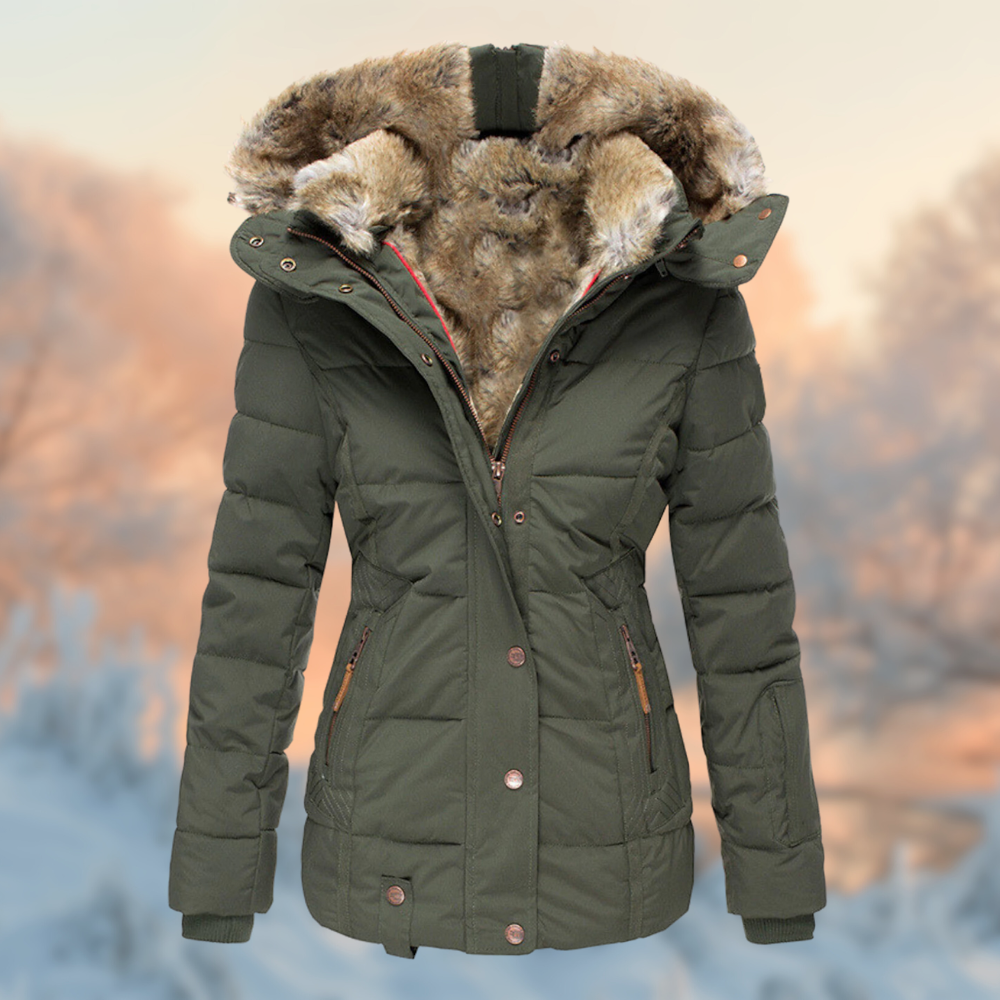 Damesjas Warm Gewatteerd Fleece voor Winter