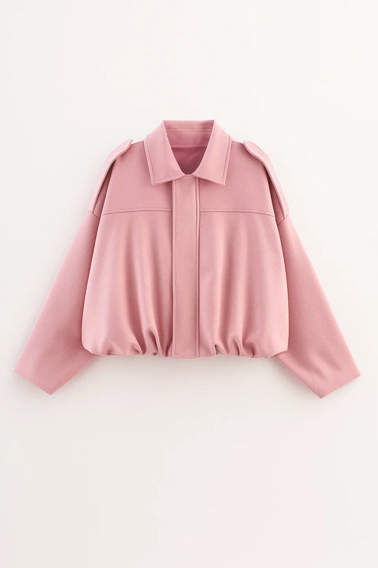 Dames Bomberjack Oversized Ritsjas met Reverskraag - StudioMarella