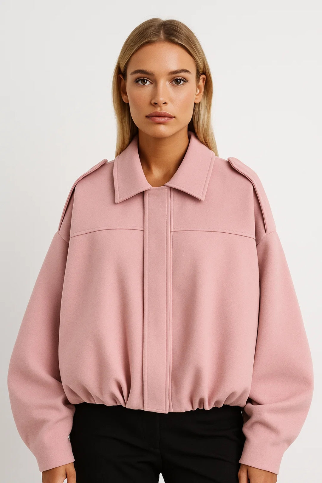 Dames Bomberjack Oversized Ritsjas met Reverskraag