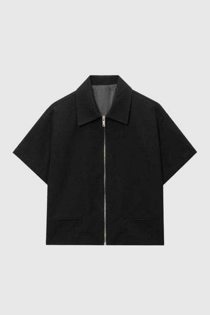 Korte Damesjas met Rits en Revers - Casual Stijl - StudioMarella