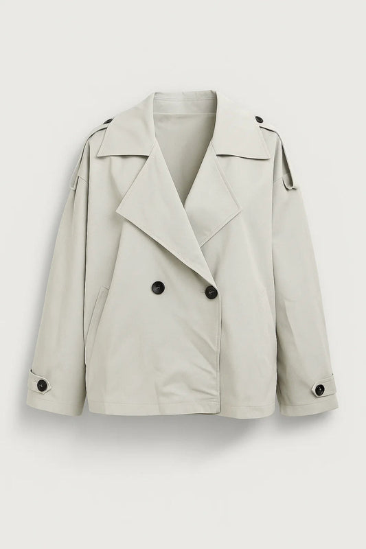 Dames Jas Oversized Trenchcoat met Grote Kraag Casual Stijl - StudioMarella