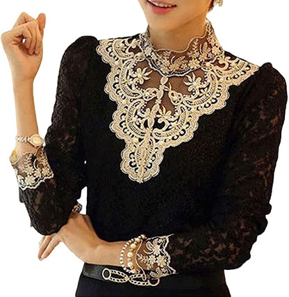 Elegante Blouse Lange Mouwen voor Vrouw - StudioMarella