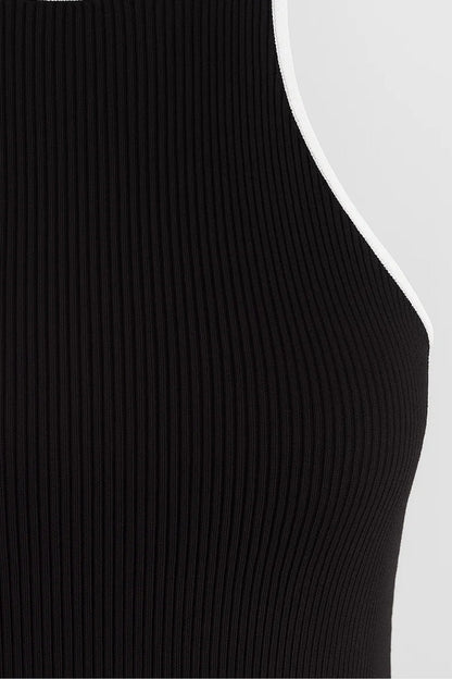 Maxi Jurk Dames Halter Neck Figueurstrekkend Borduurwerk Gala Avondjurk