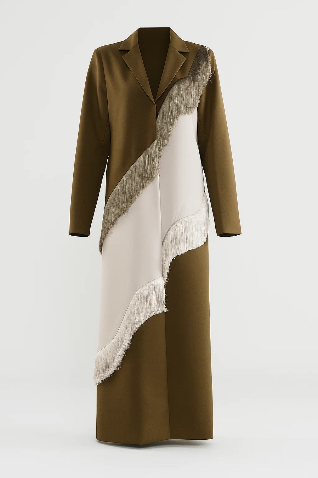 Lange Damesjas met Franje en Elegant Design - StudioMarella