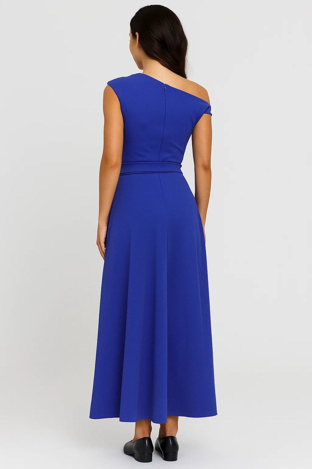 Elegante One Shoulder Jurk met Strikceintuur voor Dames