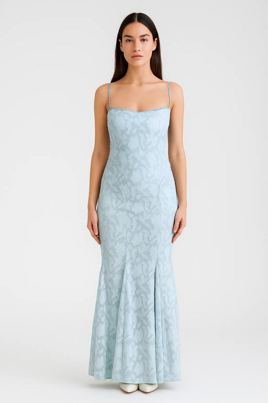Dames Maxi Jurk Smalle Bandjes met Bloemenprint - StudioMarella