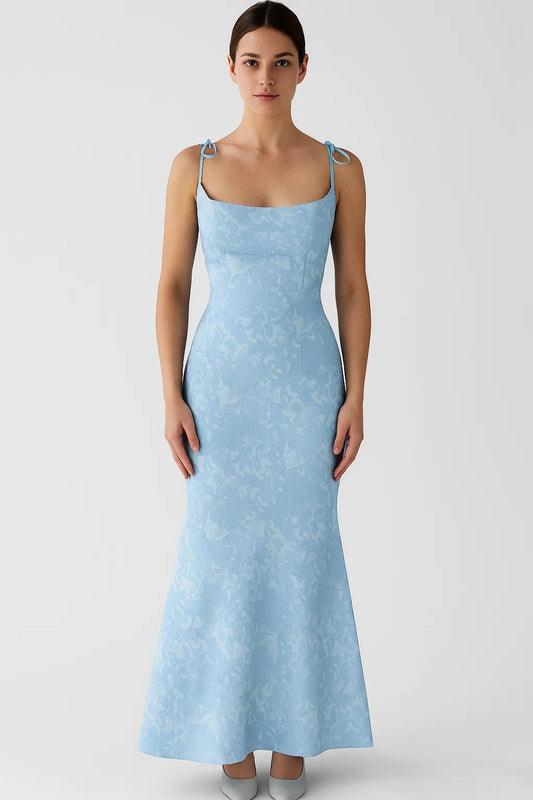 Jurk Dames Maxi Figuurlijk met Strikbandjes en Leuke Print - StudioMarella