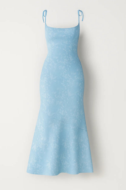 Jurk Dames Maxi Figuurlijk met Strikbandjes en Leuke Print