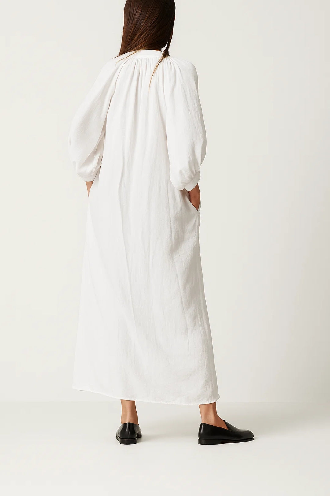 Dames Maxi Jurk Oversized met Knoopsluiting Casual Stijl