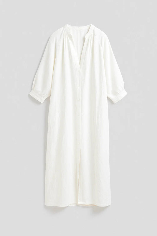 Dames Maxi Jurk Oversized met Knoopsluiting Casual Stijl - StudioMarella