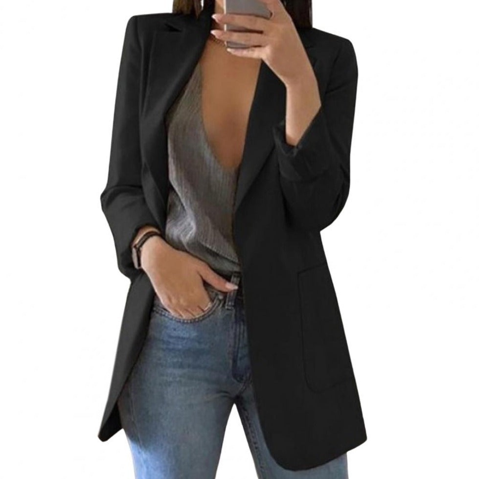 Damesblazer Lang Model Elegante Stijl - StudioMarella