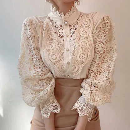 Bloemen Blouse Vrouwelijk Elegant