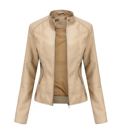 Dames Bikerjack – Kunstleer Jas Slim Fit Modern Design