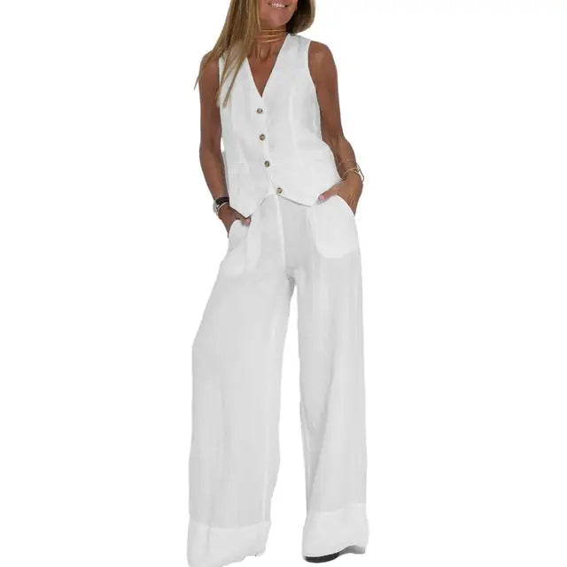 Chique Vest en Broek Set voor Vrouw