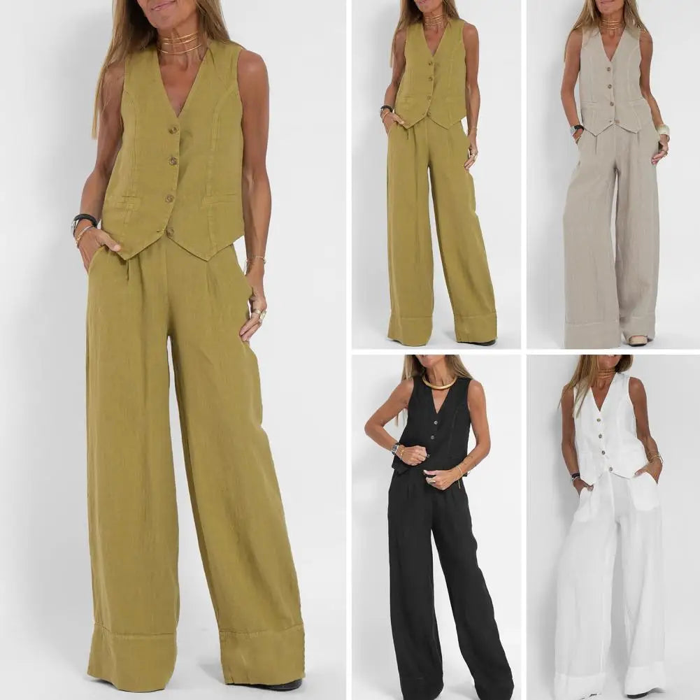 Chique Vest en Broek Set voor Vrouw