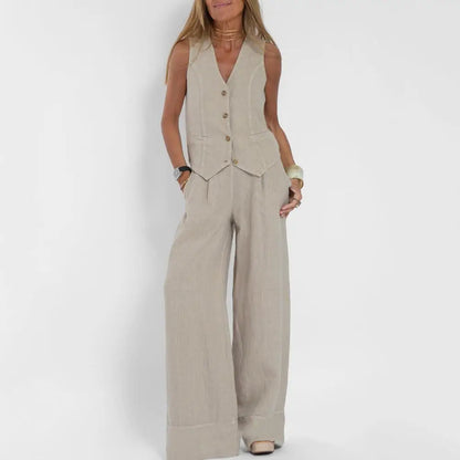 Chique Vest en Broek Set voor Vrouw